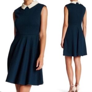 Betsey Johnson Pearl Collar Dress Mini Green